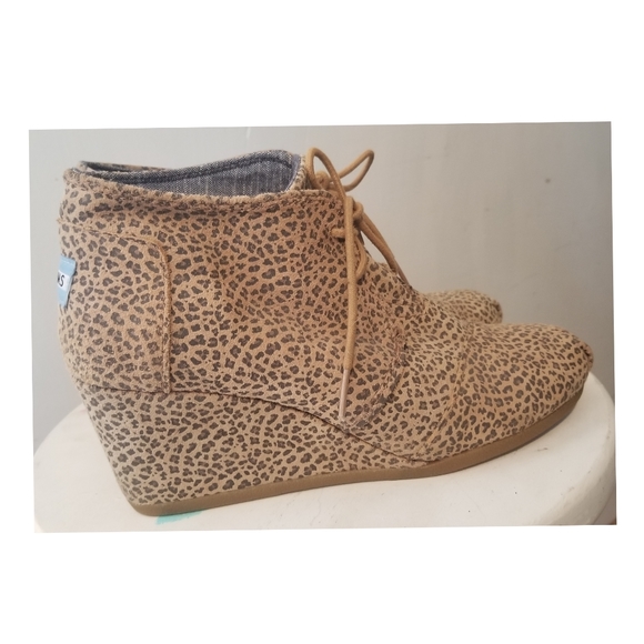 Toms Leopard print Wedges Size 9 - Picture 7 of 7